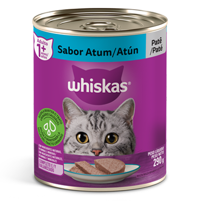 Ração Úmida para Gatos Adultos WHISKAS® Lata Patê de Atum - 1